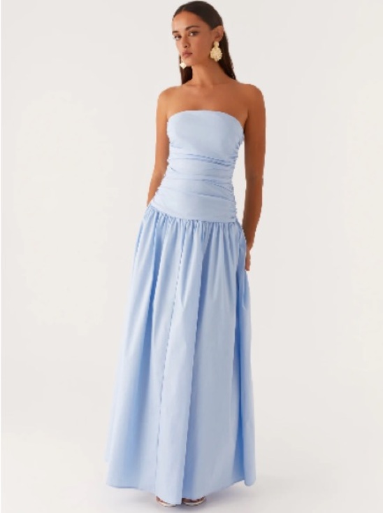 Peppermayo Dresses & Skirts - PepperMayo Carmel Maxi Dress Strapless Maxi Dress in Blue